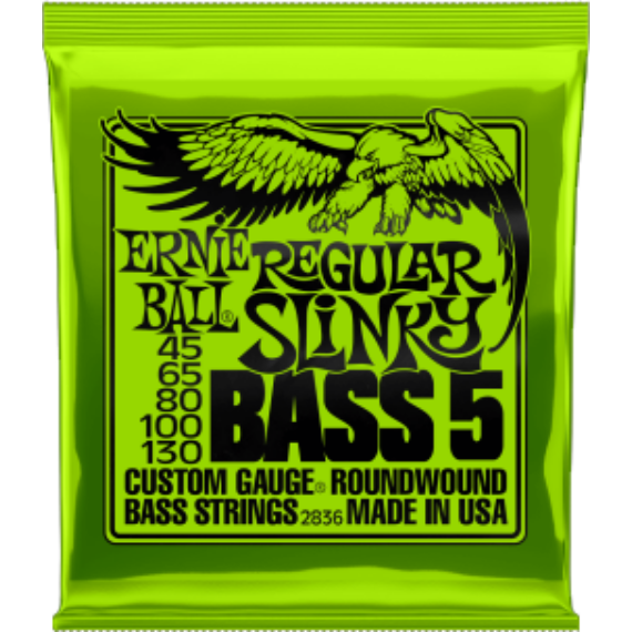 Ernie Ball 2836 Nickel Wound Regular Slinky Bass 5 String 45-130 basszus gitárhúr 
